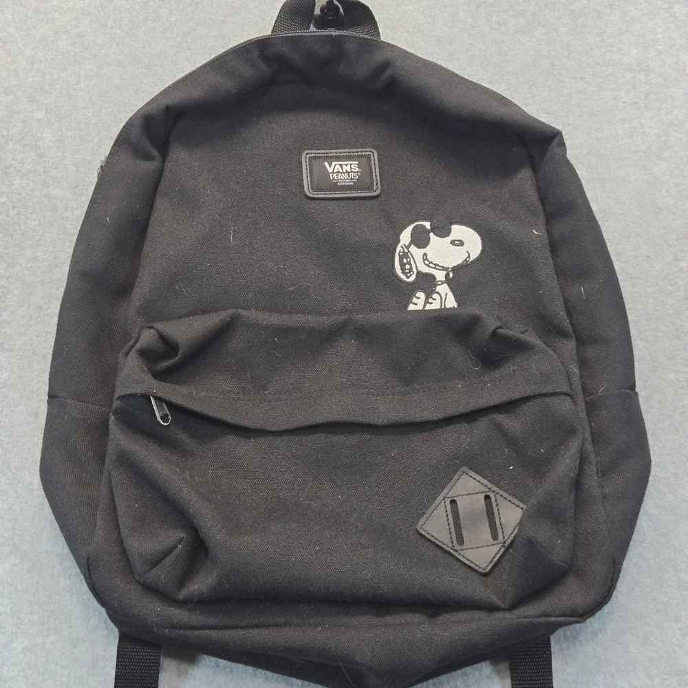 Vans x Peanuts Joe Cool Snoopy Backpack Black Canvas Woodstock VN0A328NBLK